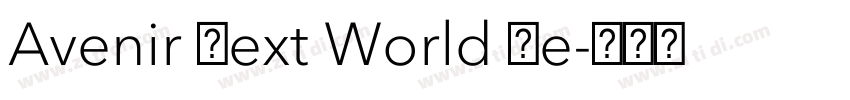 Avenir Next World Re字体转换